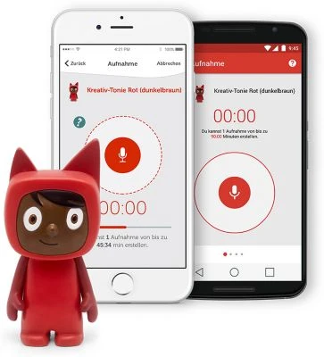 Tonies Kreativ-Tonie, Rot/dunkelbraun 2 Tonies Kreativ-Tonie, Rot/dunkelbraun – Bild 2